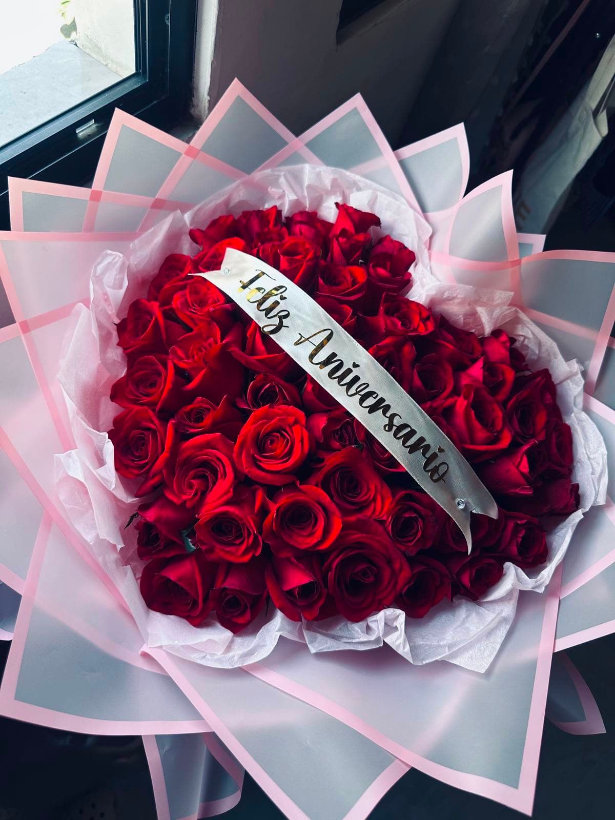 Ramo Bouquet de rosas para aniversario